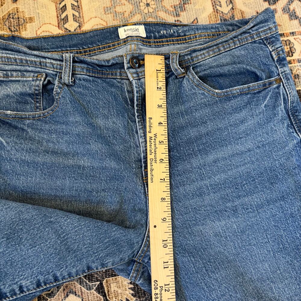 Kensie The Mila High-Rise Relaxed Straight Leg Denim Jeans Women’s Size 12 - Picture 7 of 11